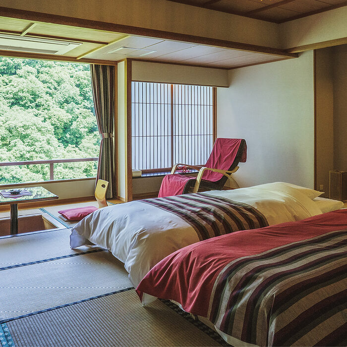 【試して買う】会津木綿を温泉旅館で（会津芦ノ牧温泉　大川荘）