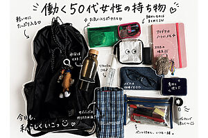 日常をおしゃれに記録。持ち物を並べた写真に、手書き文字で解説を添えた画像も生成可能