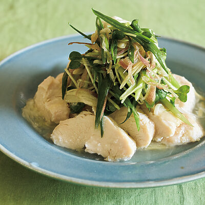 【レンジにおまかせ、涼しく料理】にらたっぷり春雨煮／チンジャオロースー／鶏むね肉の塩麹蒸し