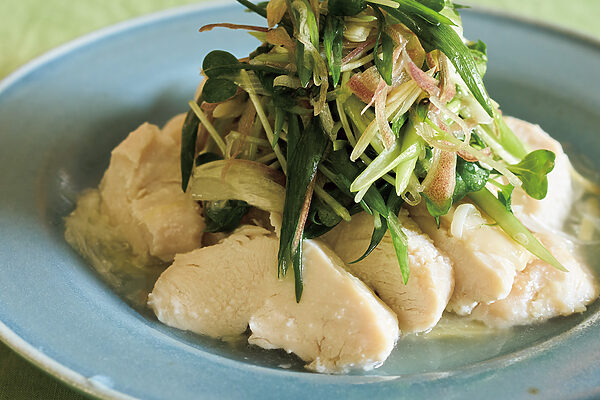 【レンジにおまかせ、涼しく料理】にらたっぷり春雨煮/チンジャオロースー/鶏むね肉の塩麹蒸し