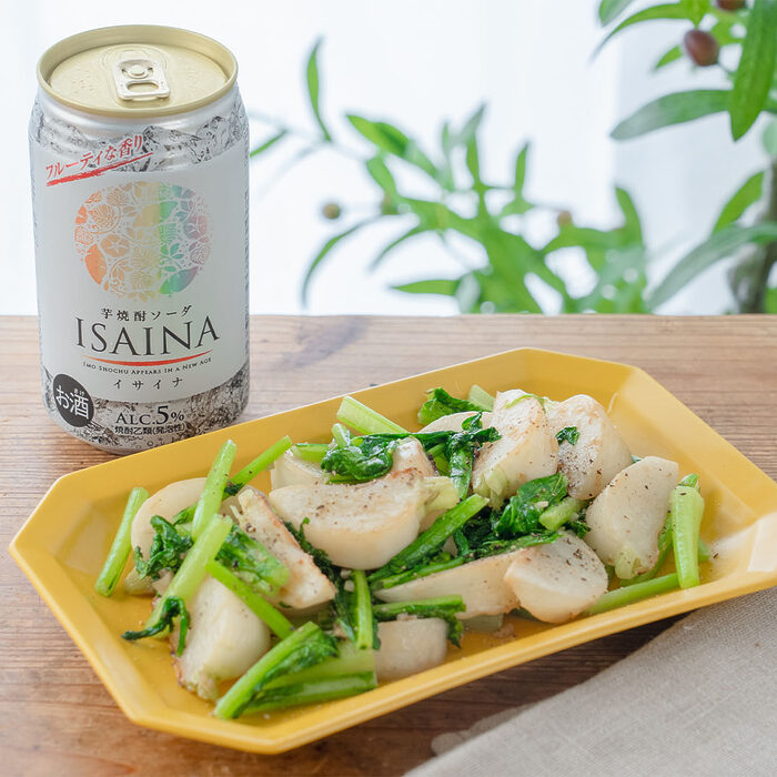 【ぐっち夫婦のお酒とおつまみ】焼きかぶのアンチョビバター×芋焼酎ソーダ