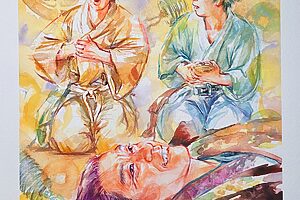 『豊臣兄弟！』4話イメージイラスト／合戦を終えた織田信長（小栗旬）。兄弟もまた大きな一歩を刻む。／南天