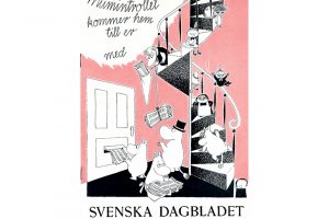 「ムーミン展」より：トーベ・ヤンソン 《スウェーデンの日刊紙「スヴェンスカ・ダーグブラーデット」広告》 1957年 印刷 ムーミンキャラクターズ社 （C）Moomin Characters（TM）